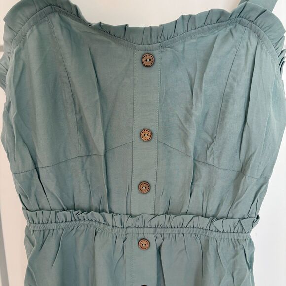 Women’s Button-Down Midi Sundress Sleeveless A-Line Beach Dress Size M NWT - Picture 8 of 8